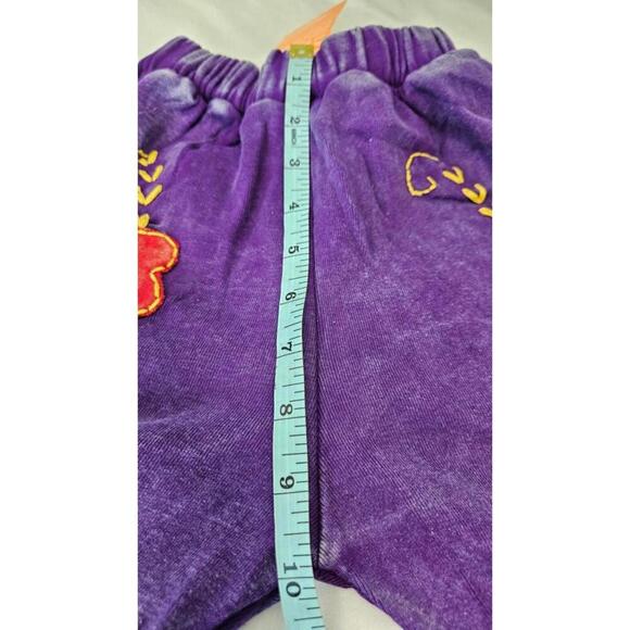 K.P.C. Handmade Bohemian Colorful Embroidered Purple Floral Pants Size Small - Picture 7 of 11
